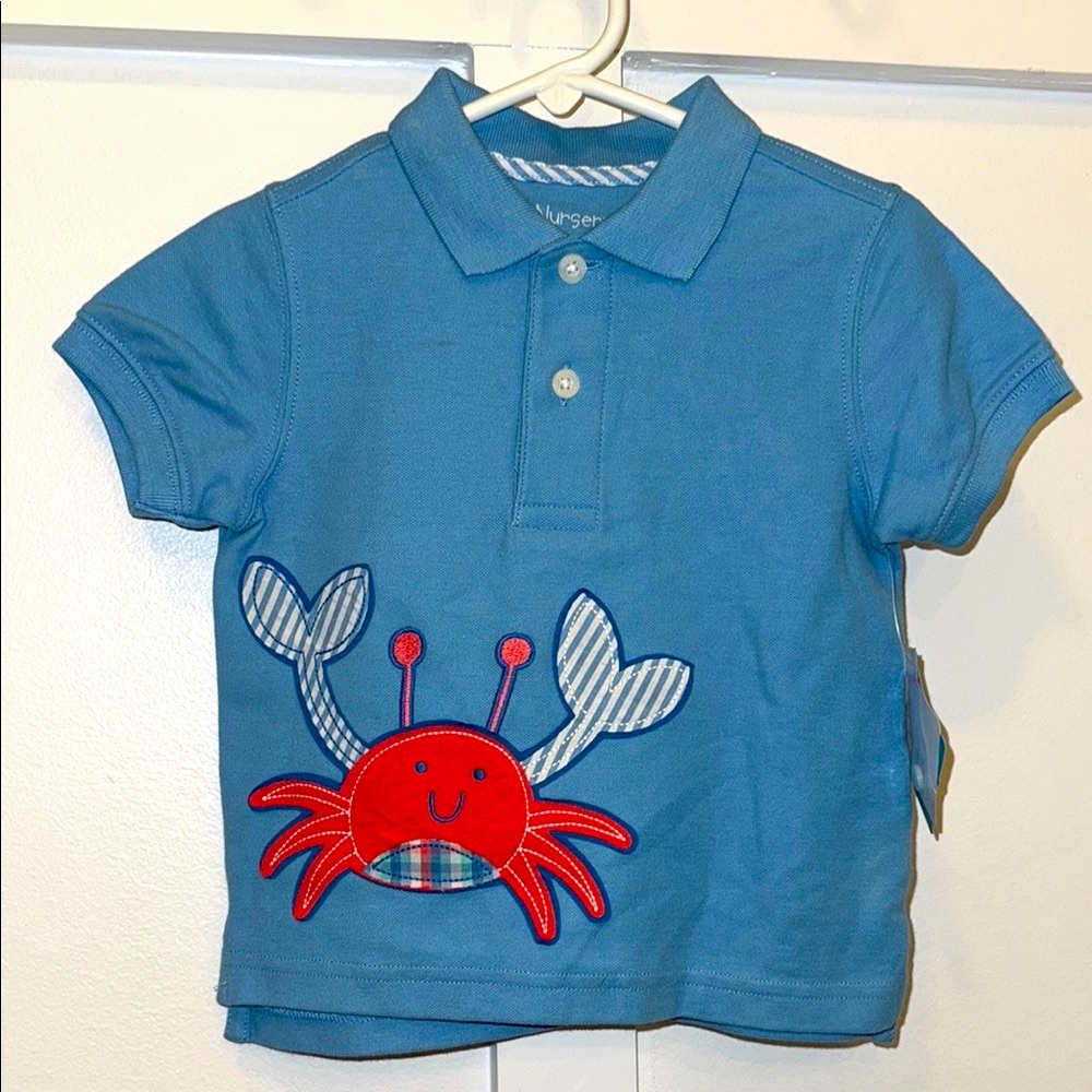NWT Blue Crab Kids Polo Shirt boys 18M